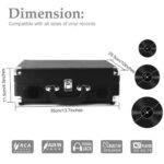 Claw Stag Portable Vinyl Record Player Turntable with Built-in Stereo Speakers (Black)