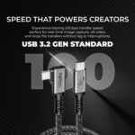 Digitek DC 5M-TC2C 3.2 Type-C to C Right Angle Tether Cable