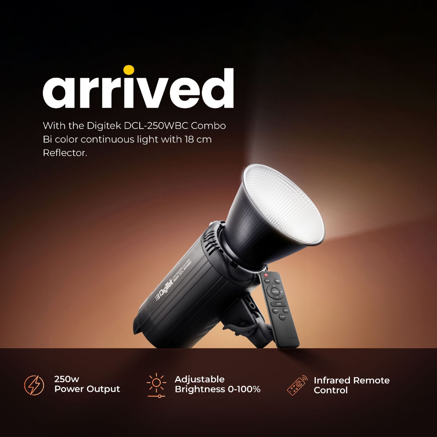 Digitek DCL-250 WBC Lite Combo BI Color Continuous LED Light