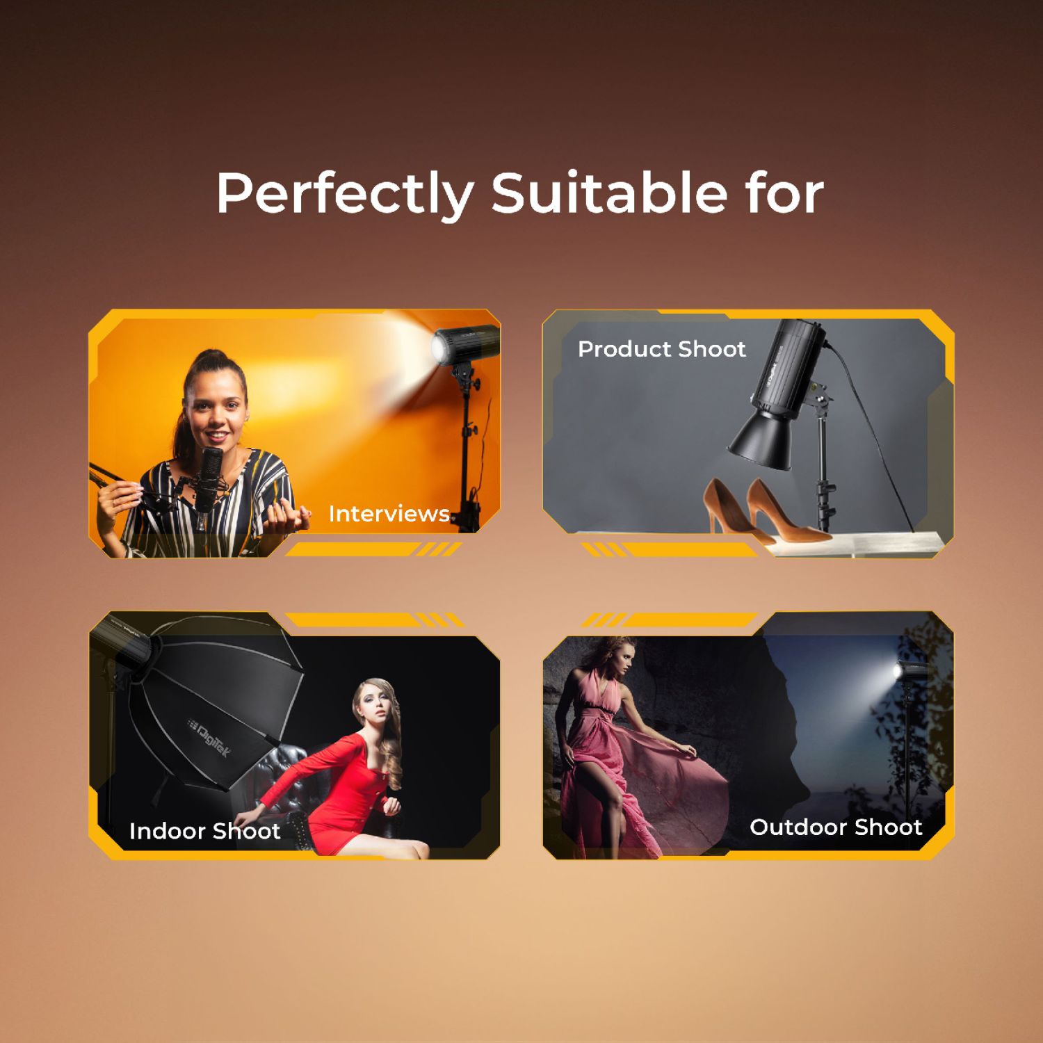 Digitek DCL-250 WBC Lite Combo BI Color Continuous LED Light