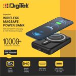 Digitek DPB-10000 PD Superfast Magsafe Power Bank with 15W Wireless & 20 Watt PD Charging with Type C Port