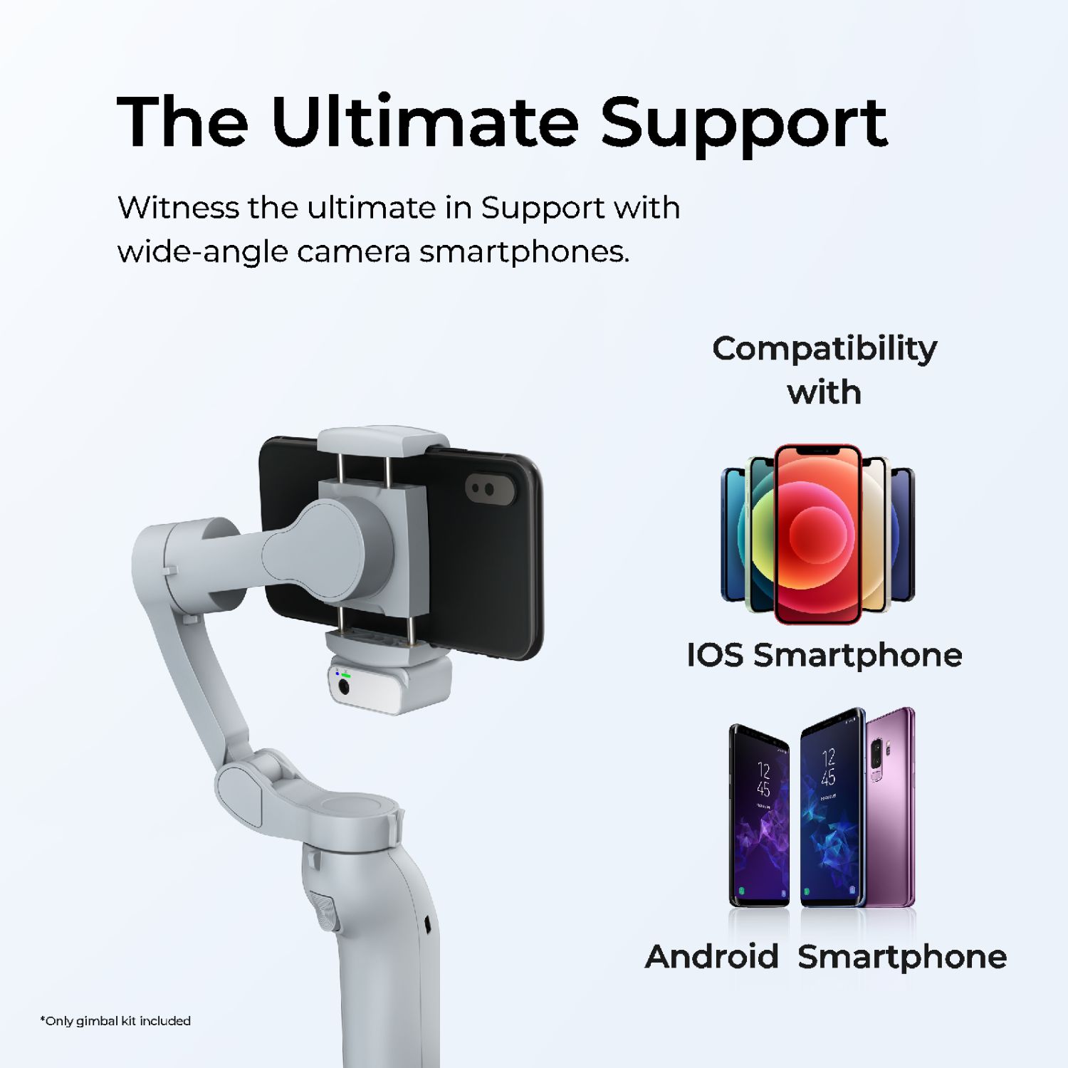 Digitek DSG-007F AI 3 Axis Wide Angle Smartphone Gimbal with AI Tracker