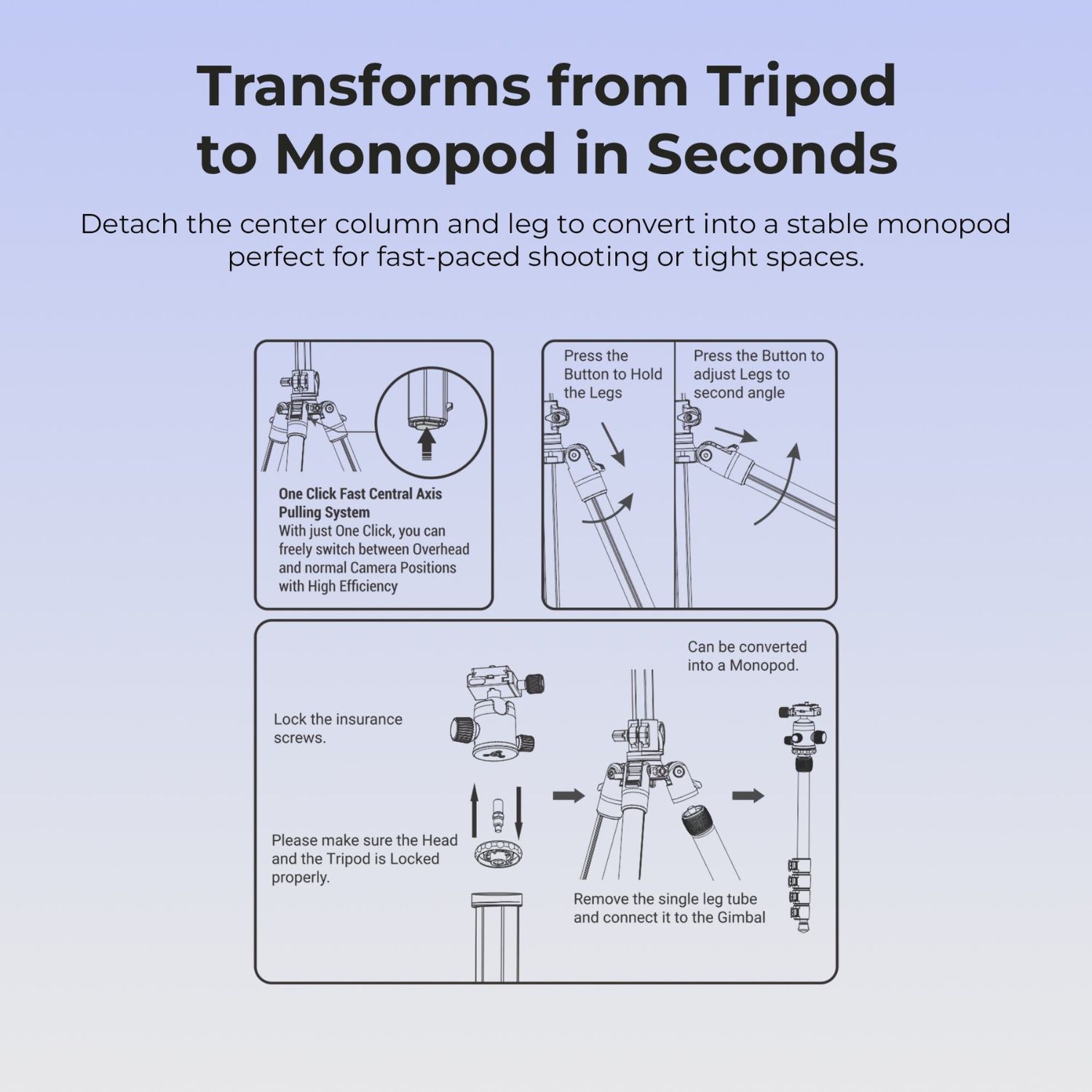 Digitek DTR 540 BH Heavy Duty Multi-Angle DV Tripod Cum Monopod