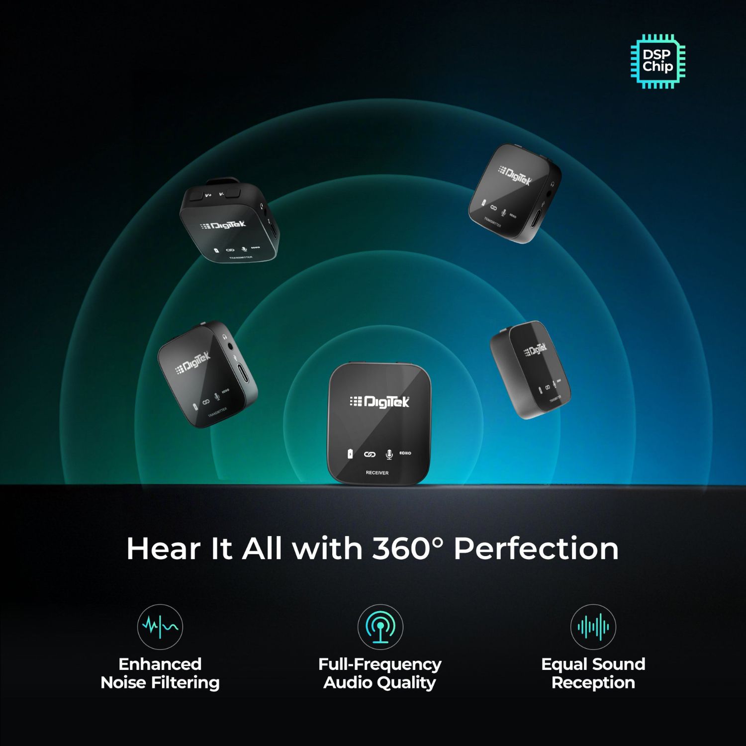 Digitek DWM-106 2-in-1 Wireless Microphone System