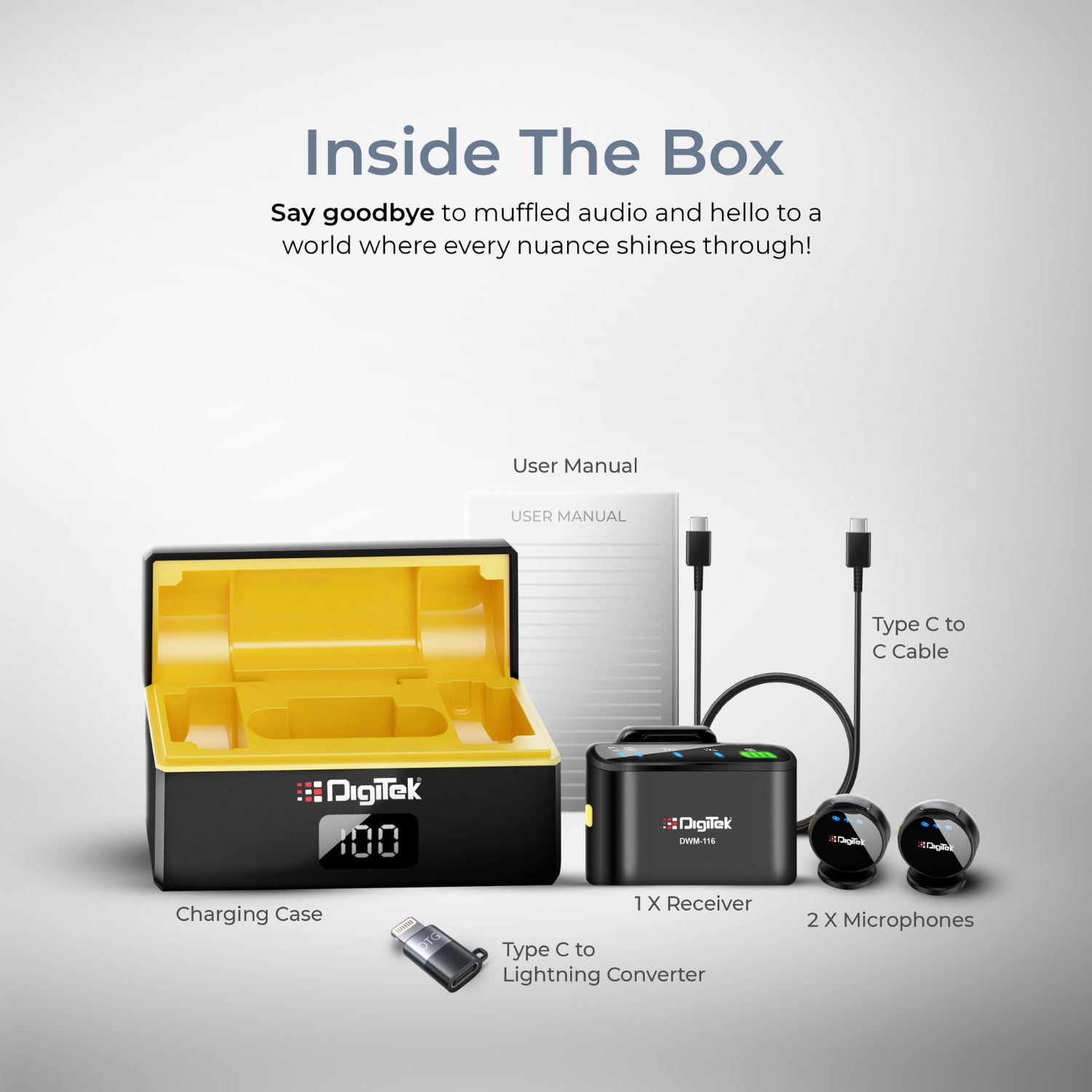 Digitek  DWM-116 2-in-1 Wireless Microphone