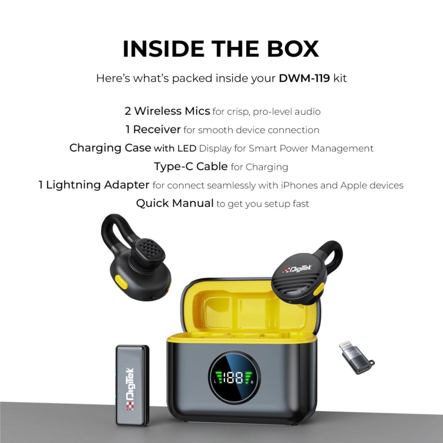 Digitek DWM 119 2-in-1 Wireless Microphone