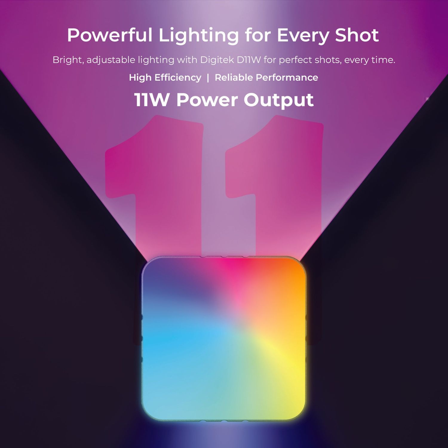 Digitek LED-D11W RGB 11W Portable Mini RGB LED Video Light