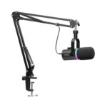 Feelworld PM1 XLR USB Dynamic Microphone with Boom Arm Stand for Podcast