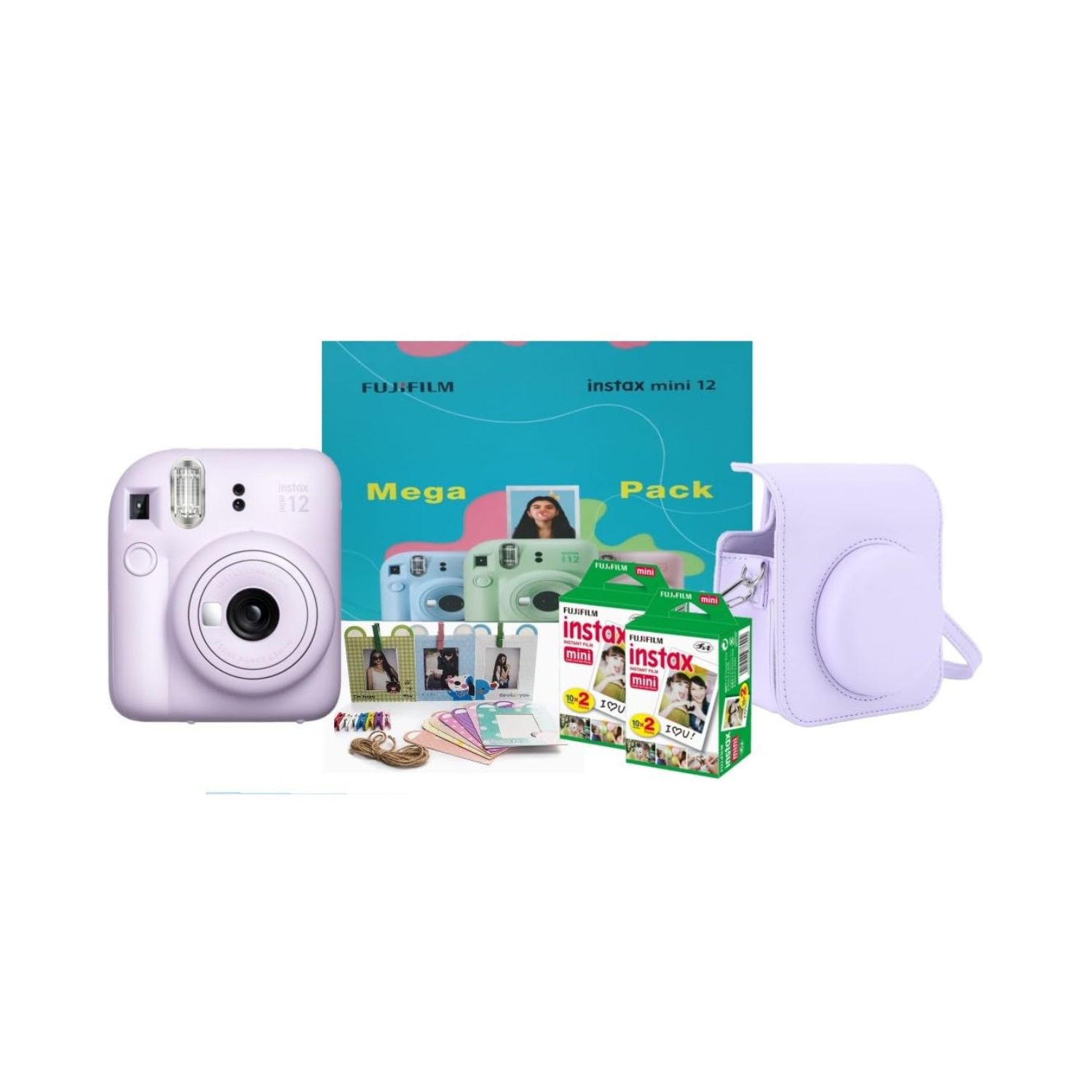 Fujfilm Instax Mini 12 Instant Camera - Mega Pack (Lilac Purple)