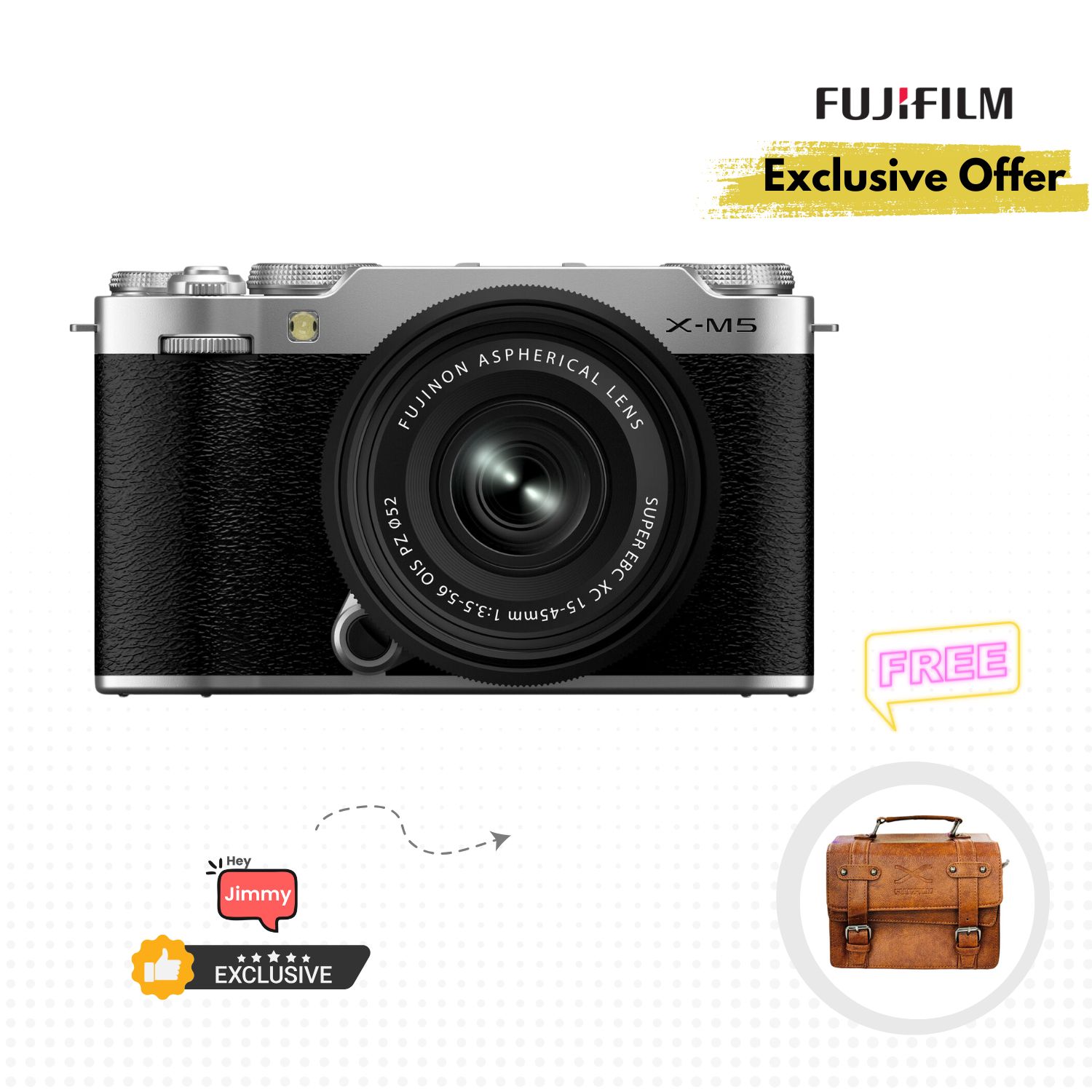 Fujifilm X-M5 Mirrorless Camera with XC 15-45mm F3.5-5.6 OIS PZ Lens