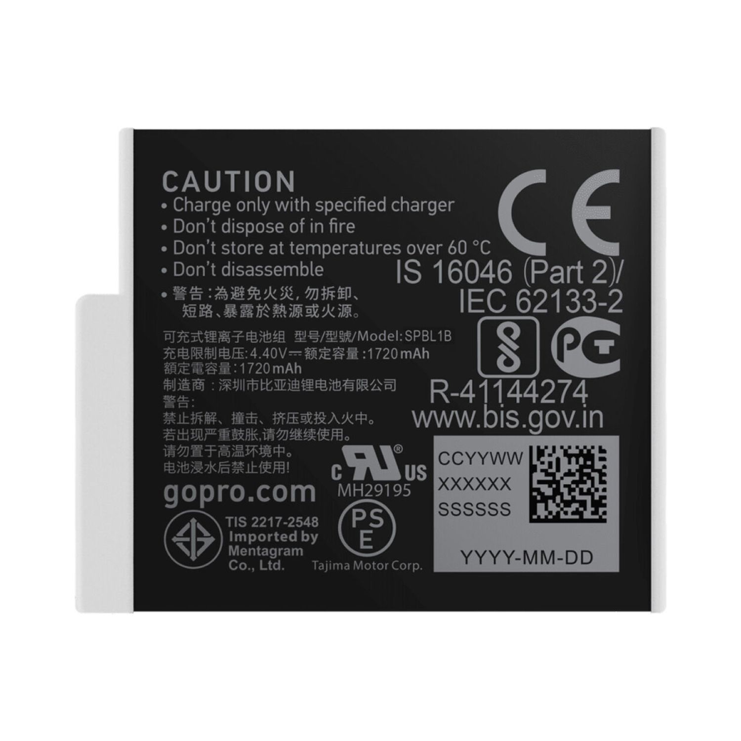 GoPro Enduro Rechargeable Li-Ion Battery for HERO 13/12/11/10/9 (Black)