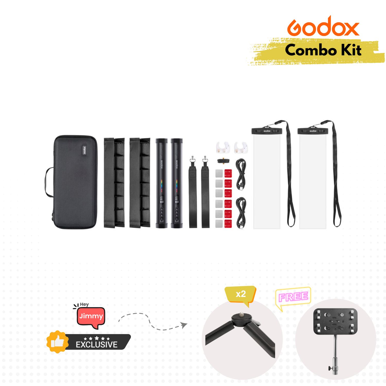 Godox TL30 RGB Tube Light Kit 2 Combo