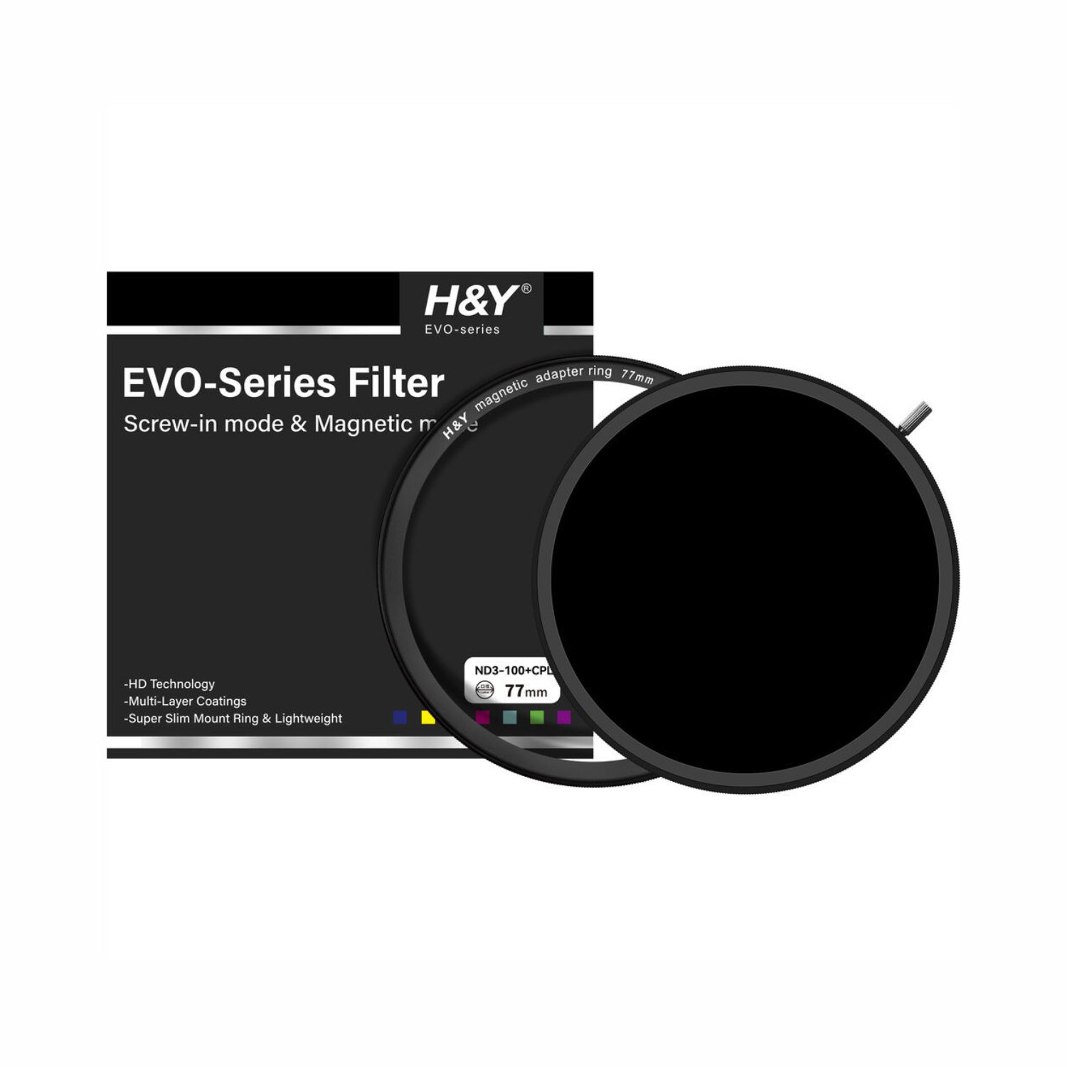 H&Y 77mm HD EVO-Series Variable ND3-1000 & CPL Filter Kit
