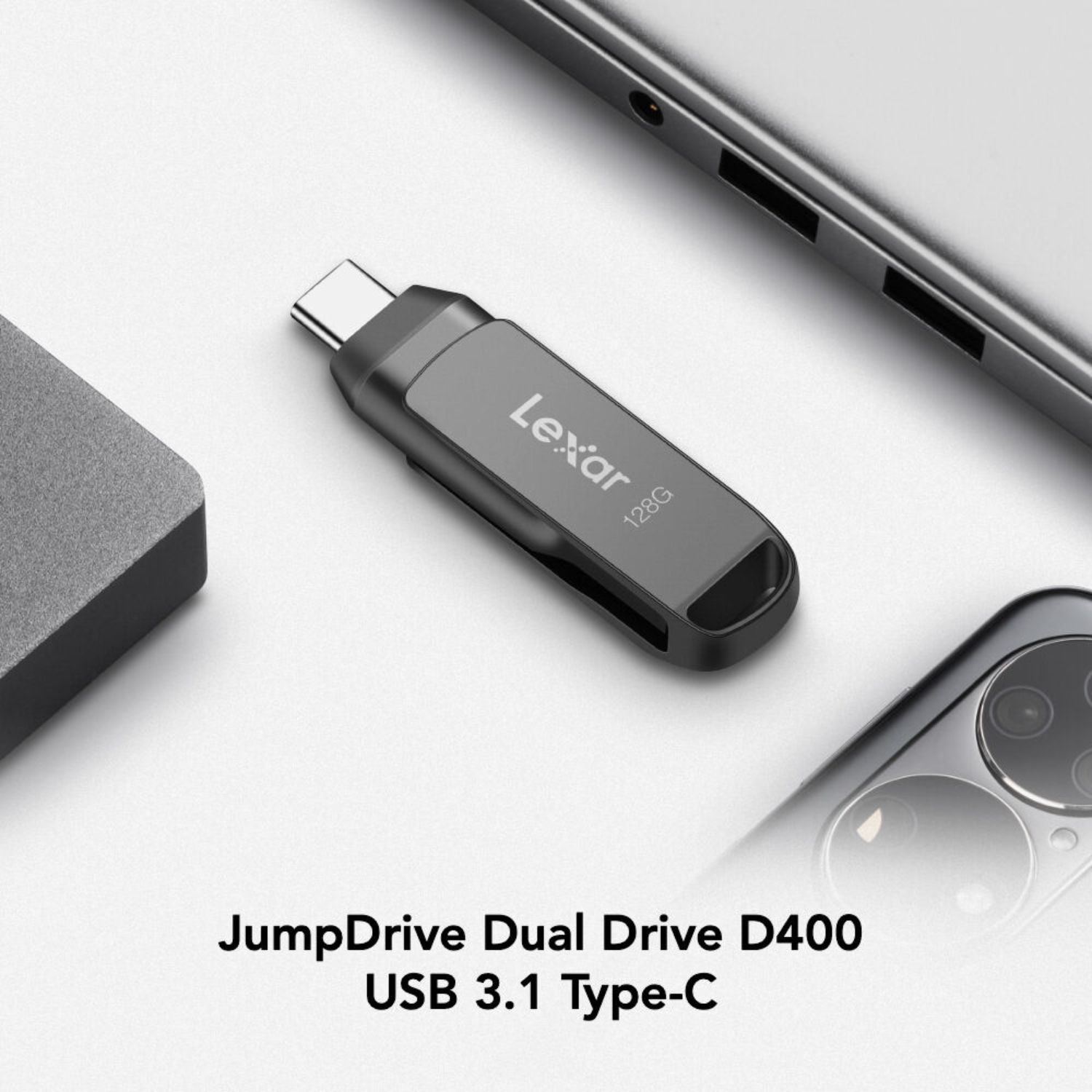Lexar 128GB JumpDrive Dual Drive D400 USB 3.2 USB-C