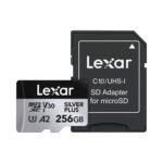 Lexar 256GB Professional SILVER PLUS MicroSDXC UHS-I V30 Memory Card With SD Adapter (205MB/s)