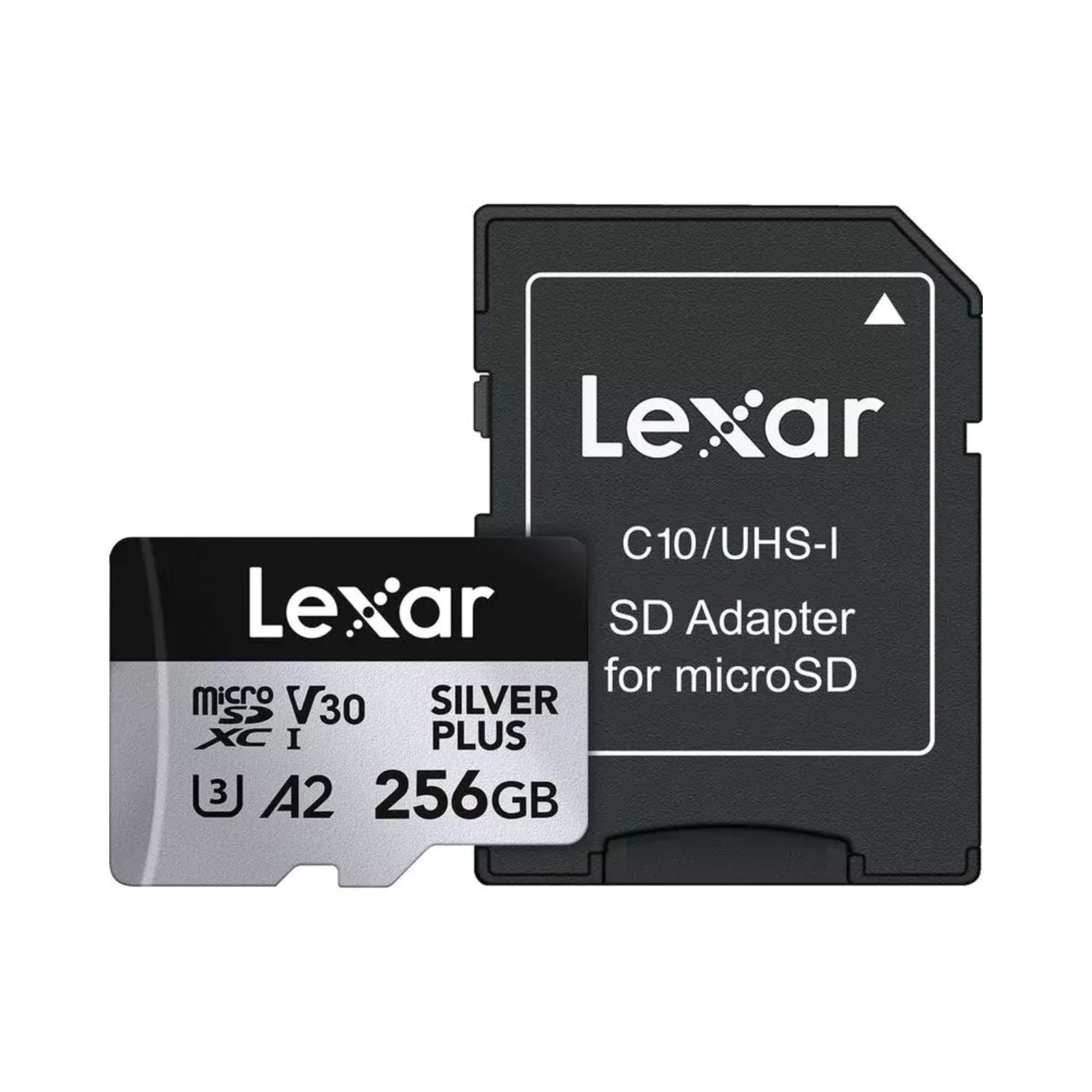 Lexar 256GB Professional SILVER PLUS MicroSDXC UHS-I V30 Memory Card With SD Adapter (205MB/s)