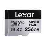 Lexar 256GB Professional SILVER PLUS MicroSDXC UHS-I V30 Memory Card With SD Adapter (205MB/s)