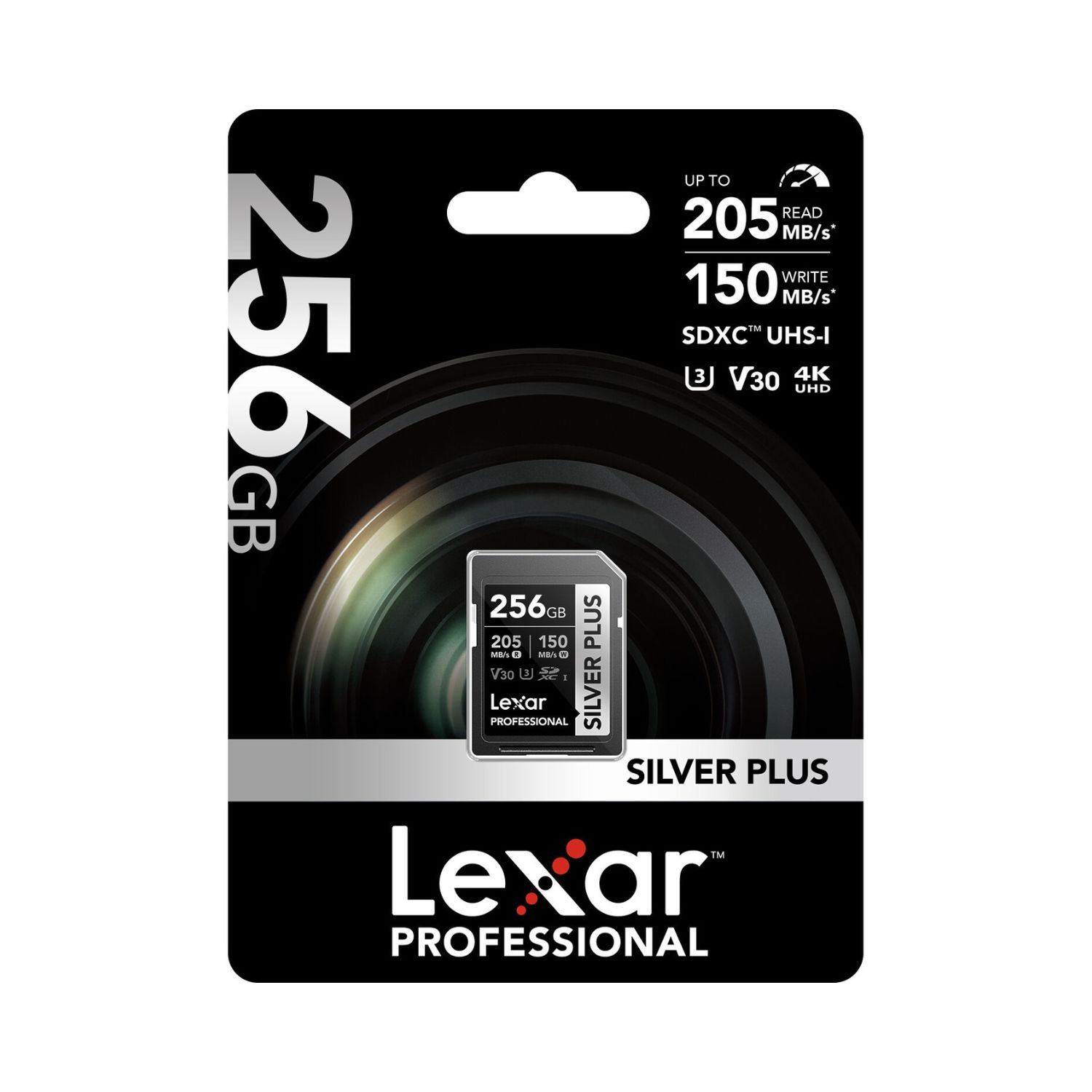 Lexar 256GB Professional SILVER PLUS SDXC UHS-I V30 Memory Card (205MB/s)