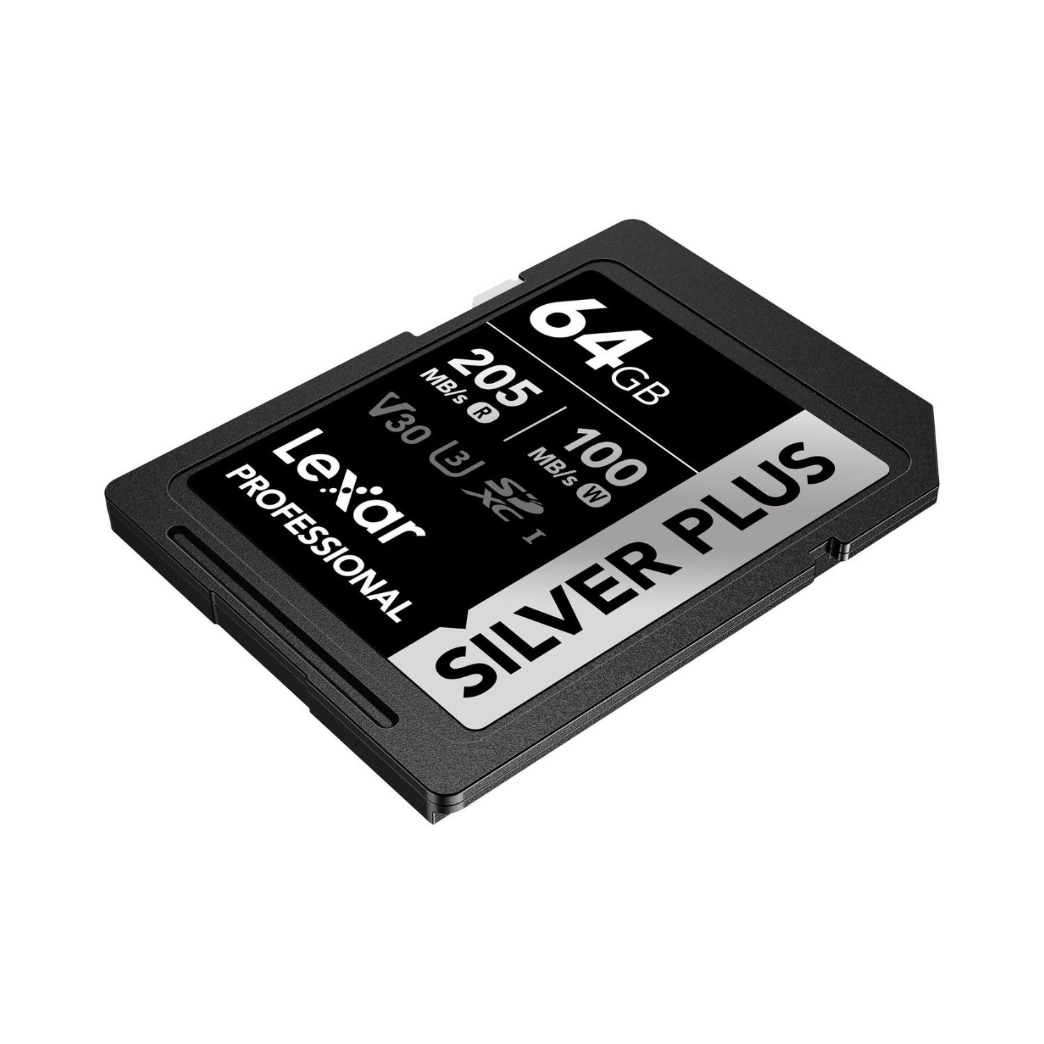 Lexar 64GB Professional SILVER PLUS SDXC UHS-I V30 Memory Card (205MB/s)