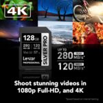 Lexar Professional 128GB Silver PRO SDXC UHS-II V60 Memory Card (120 MB/s)