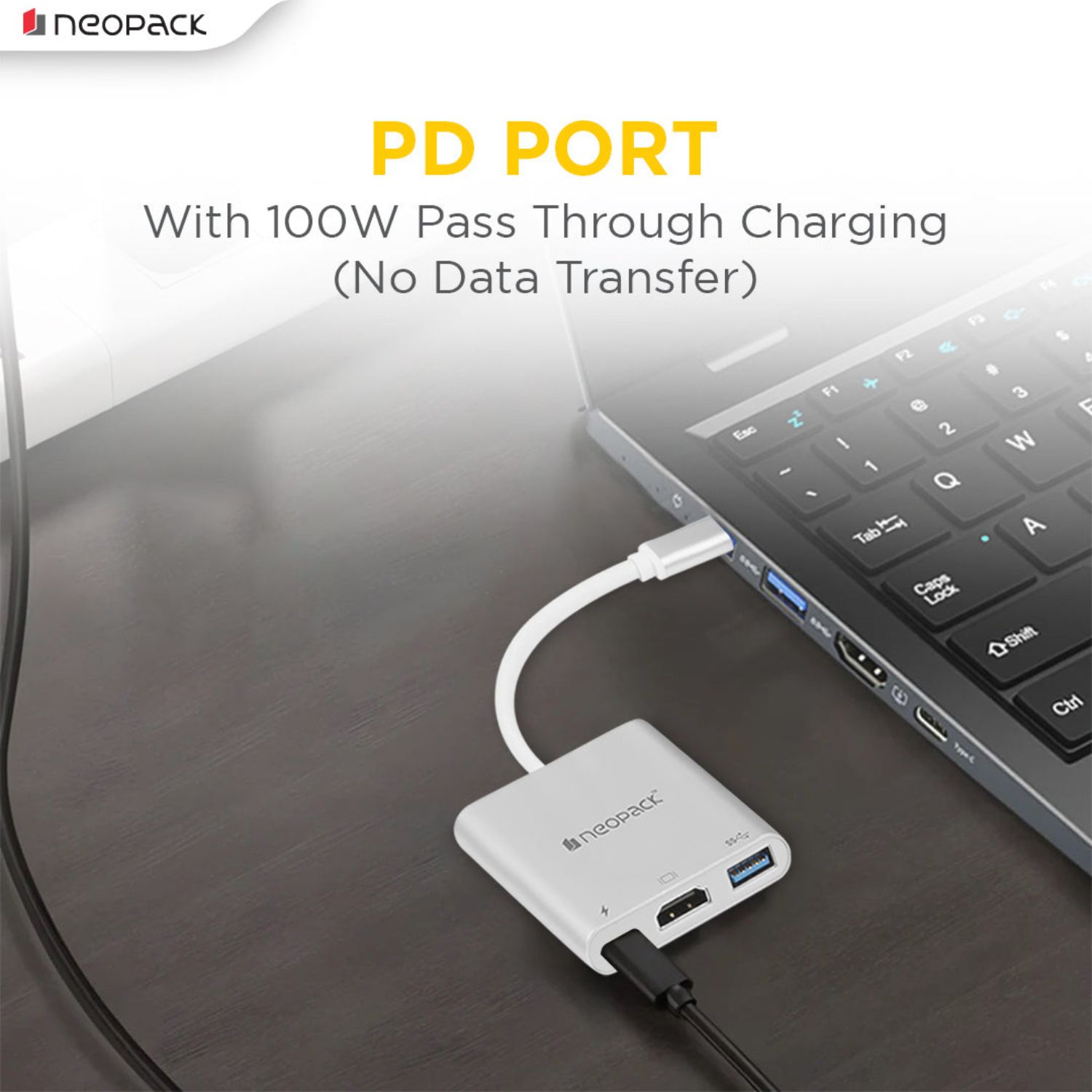 Neopack 3 IN 1 Multiport USB-C Hub (Silver)