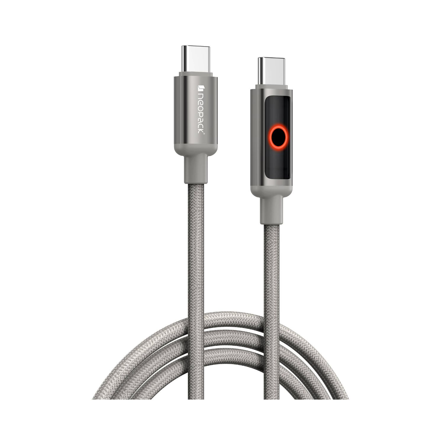 Neopack 60W Smart Auto-off USB Type-C to Type-C LCD Display Cable (1.5m)