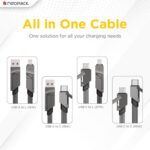 Neopack Almighty 4IN1 Nylon Braided Cable 66W for Smartphones, Laptops & More (1M)