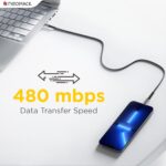 Neopack Duraflex 60W Type C to C Unbreakable Nylon Braided Charing Cable (1.5 Mtr)