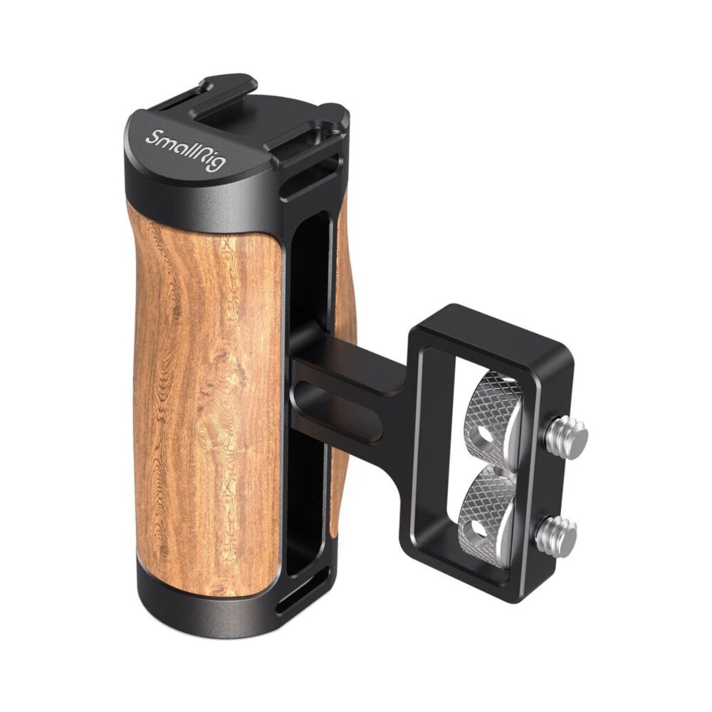 SmallRig 2913 Mini Wood Side Handle with Dual 1/4"-20 Screw Mount