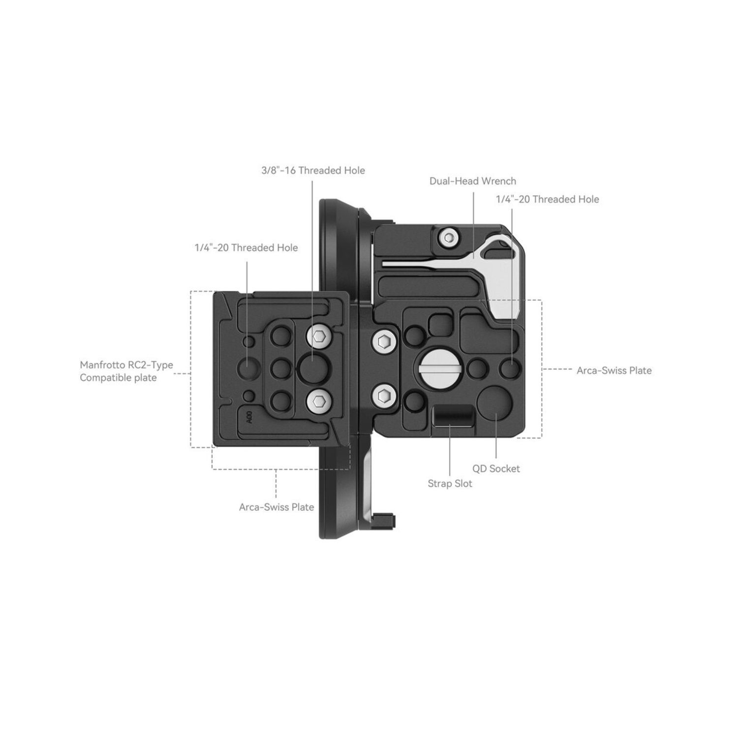 SmallRig 4300 Rotatable Horizontal-to-Vertical Mount Plate Kit for Select Canon R-Series Cameras