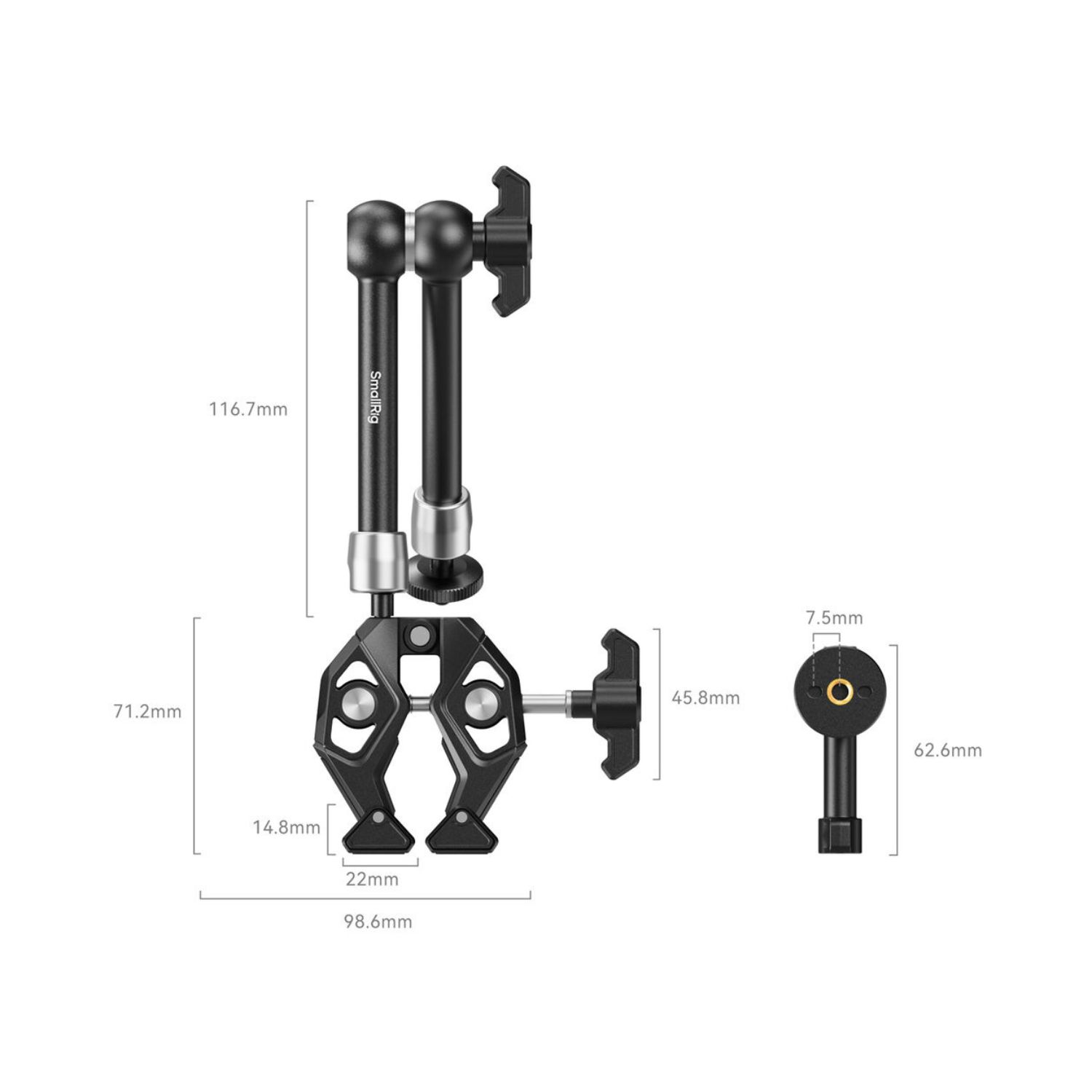 SmallRig 4454 Crab-Shaped Clamp with Magic Arm