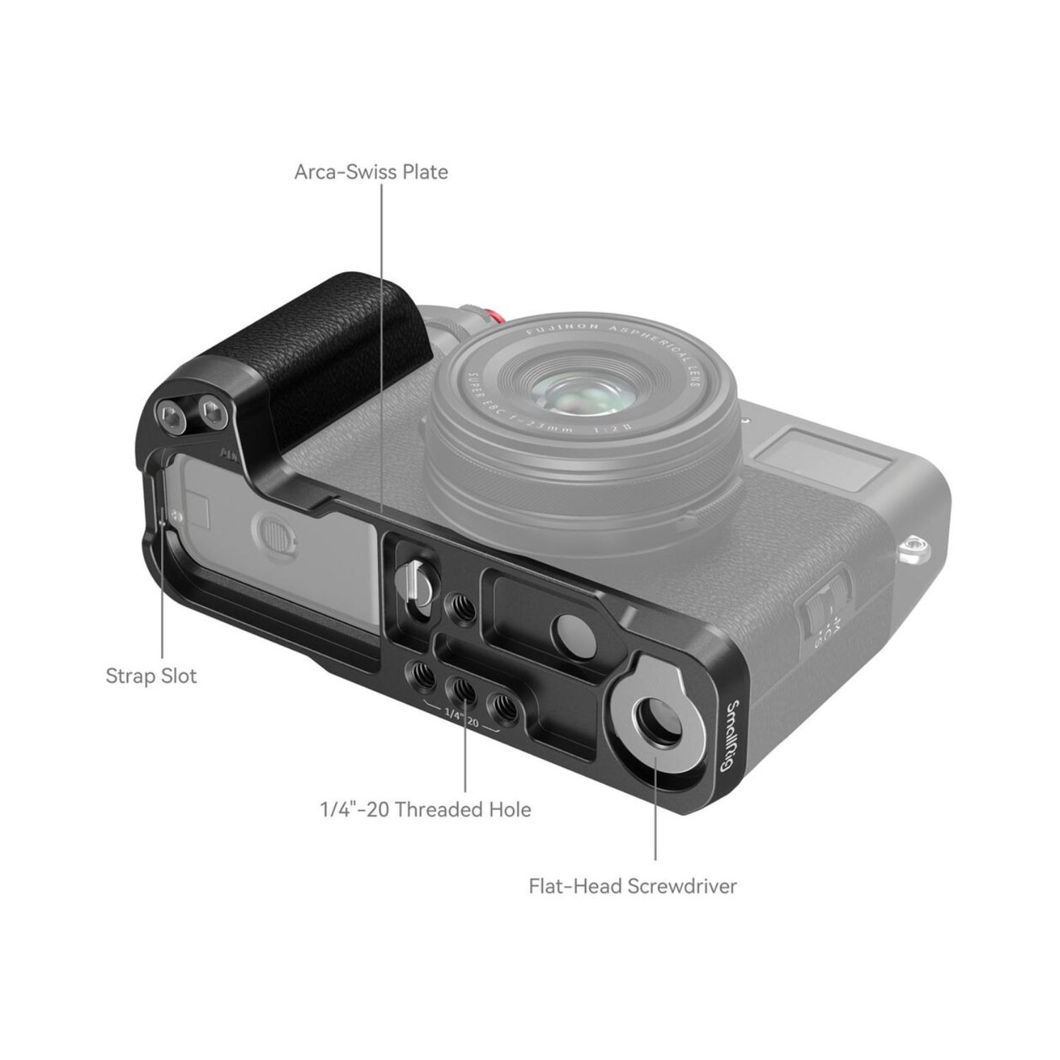 SmallRig 4556 L-Shape Grip for FUJIFILM X100VI / X100V (Black)