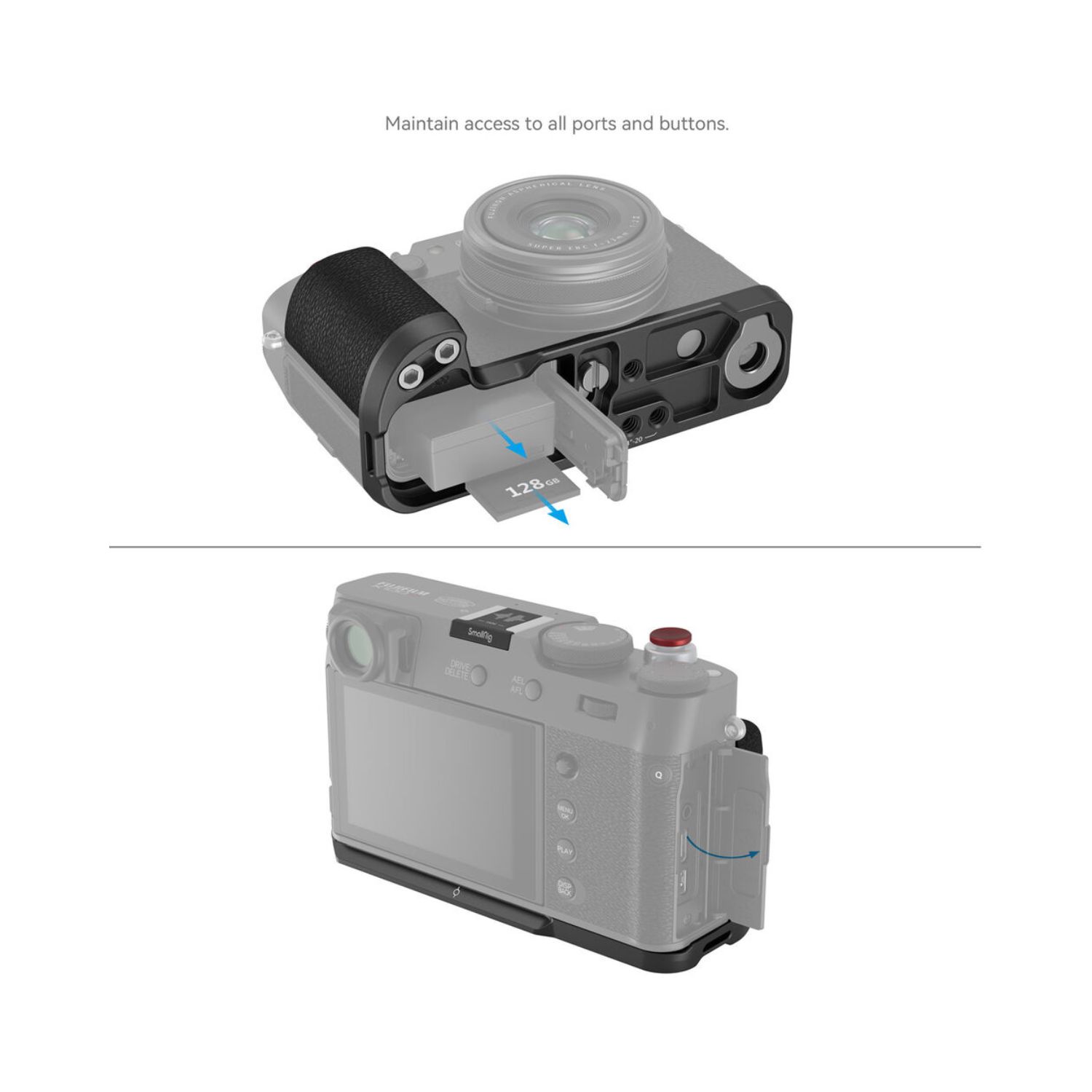 SmallRig 4556 L-Shape Grip for FUJIFILM X100VI / X100V (Black)