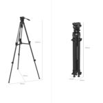 SmallRig 4685 Lightweight Video Carbon Fiber Tripod Kit AD-50