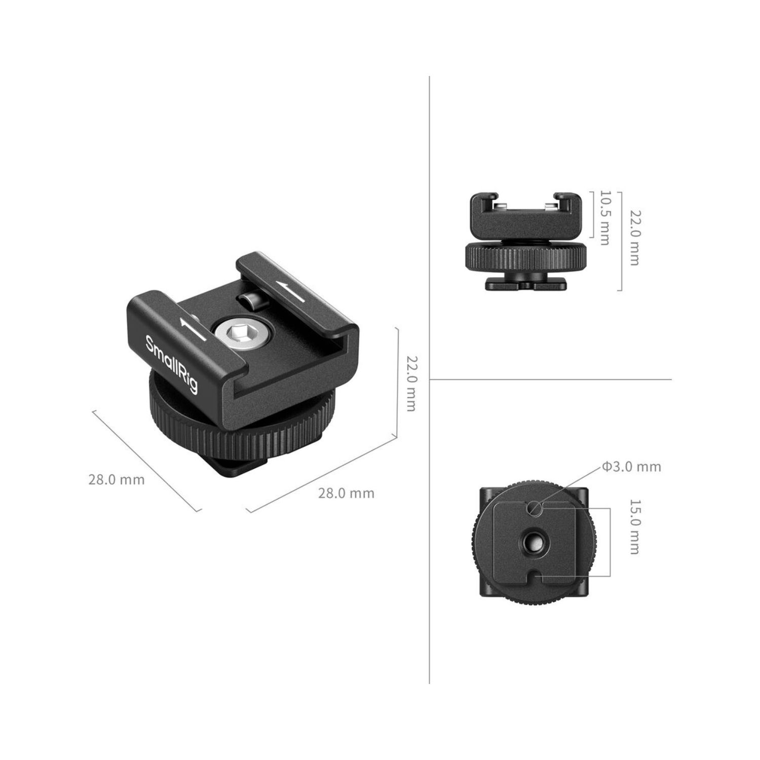 SmallRig 4822 Wireless Microphone Support with Cold Shoe Mount