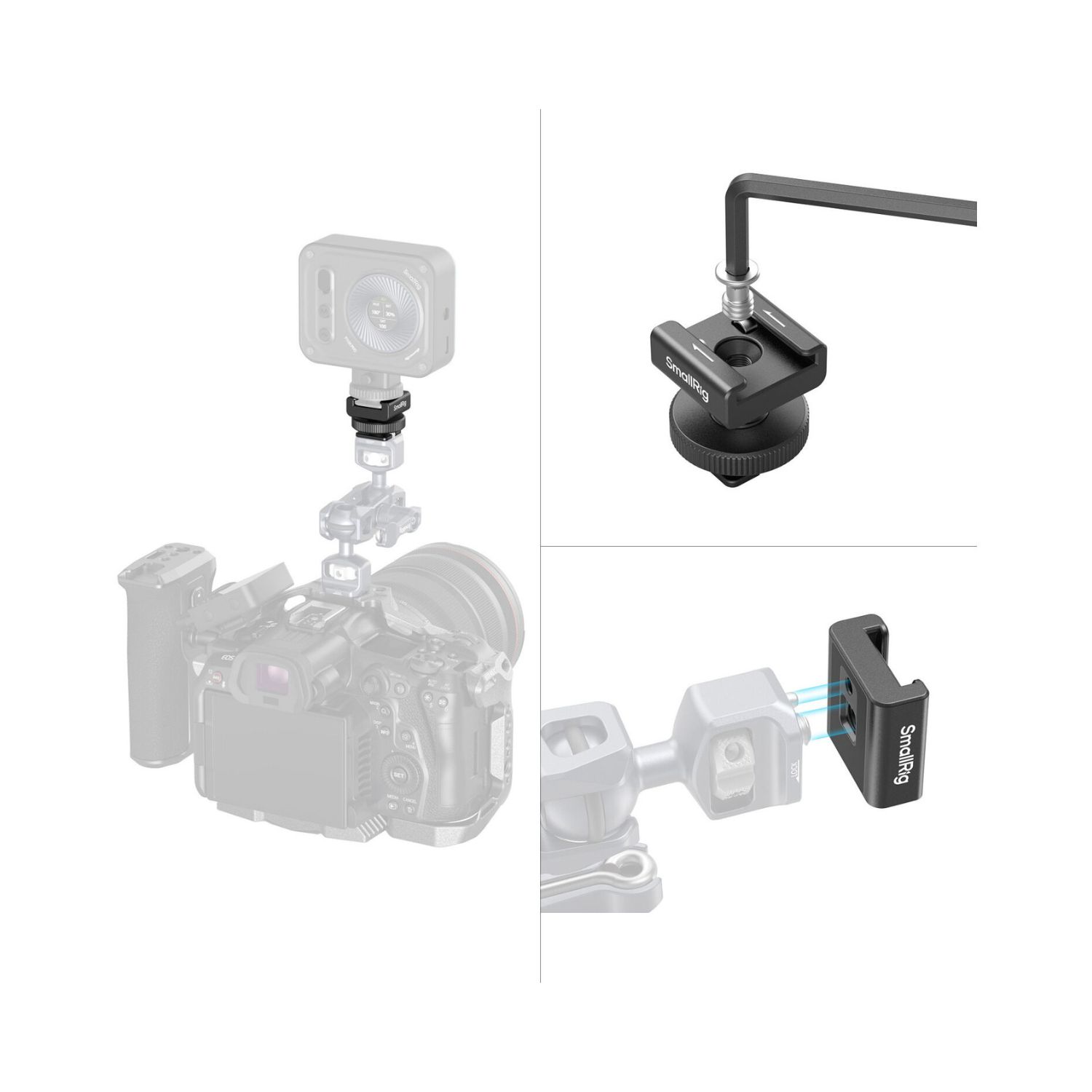 SmallRig 4822 Wireless Microphone Support with Cold Shoe Mount