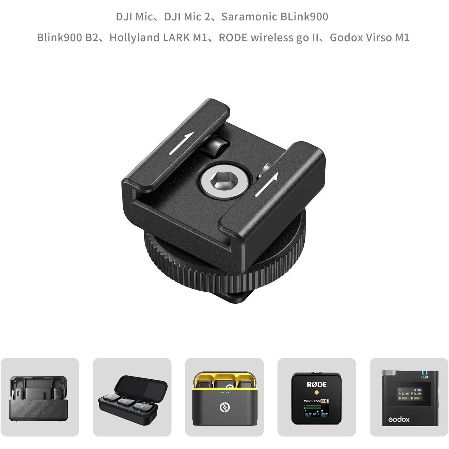 SmallRig 4822 Wireless Microphone Support with Cold Shoe Mount