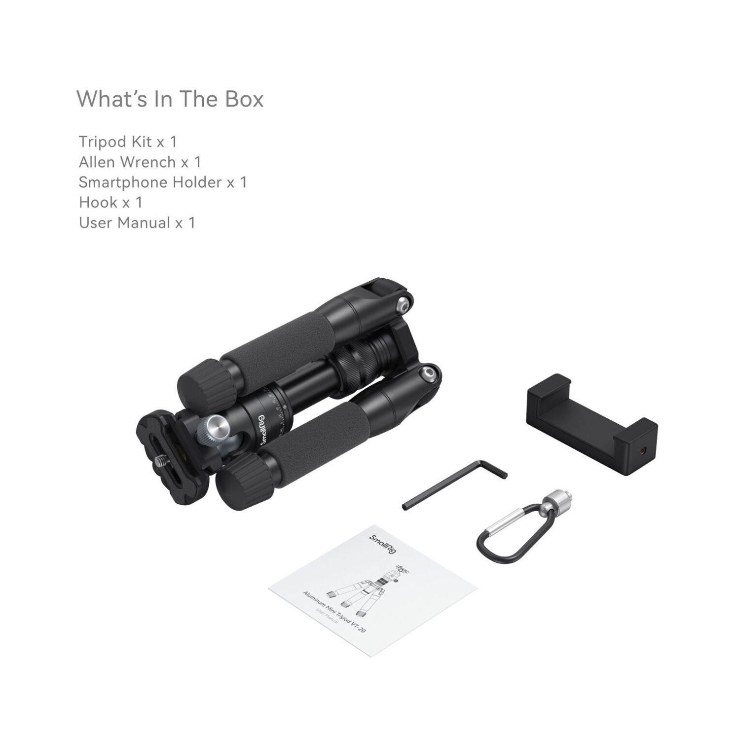 SmallRig VT-20 Aluminum Mini Tripod with Ball Head