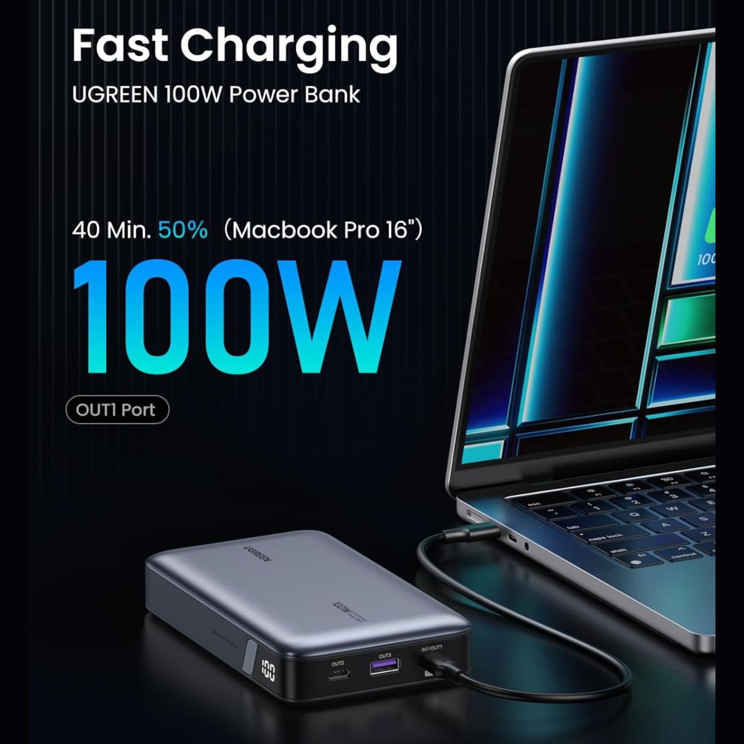 UGreen 20000mAh PD 100W Power Bank
