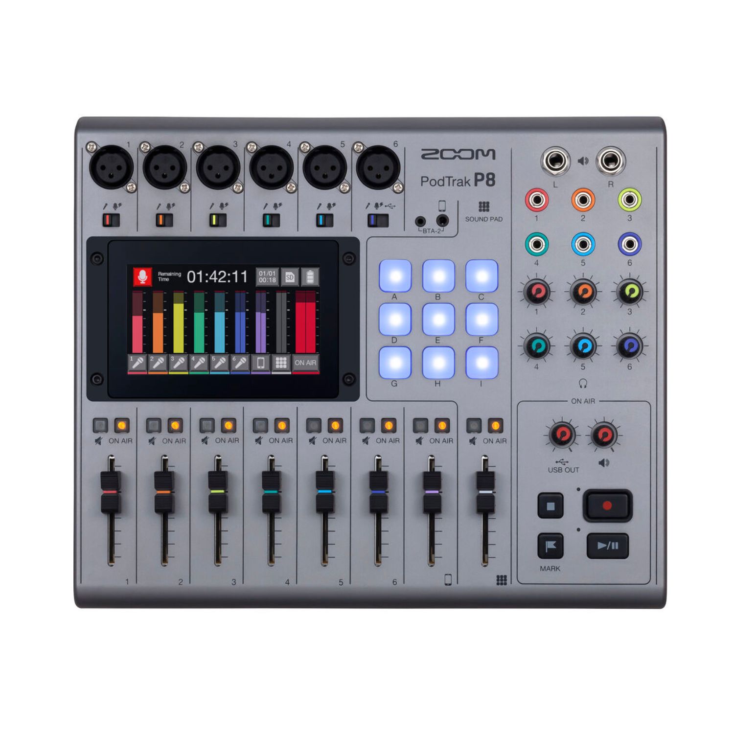 Zoom PodTrak P8 Portable Multitrack Podcast Recorder